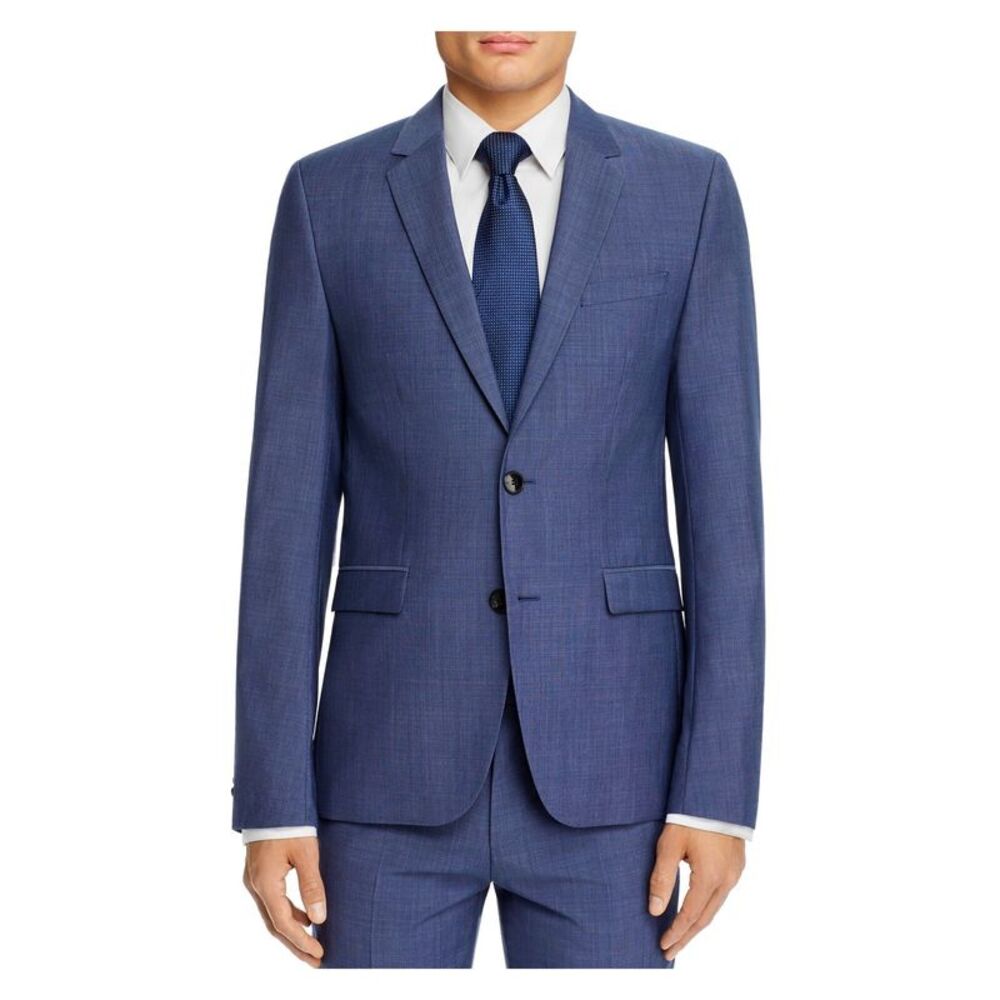 HUGO BOSS Mens Blue Single Breasted, Wool Blend Suit Jacket 38R - Picture 1 of 3